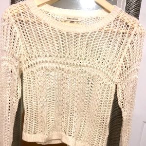Billabong ivory open knit sweater. Worn once!
